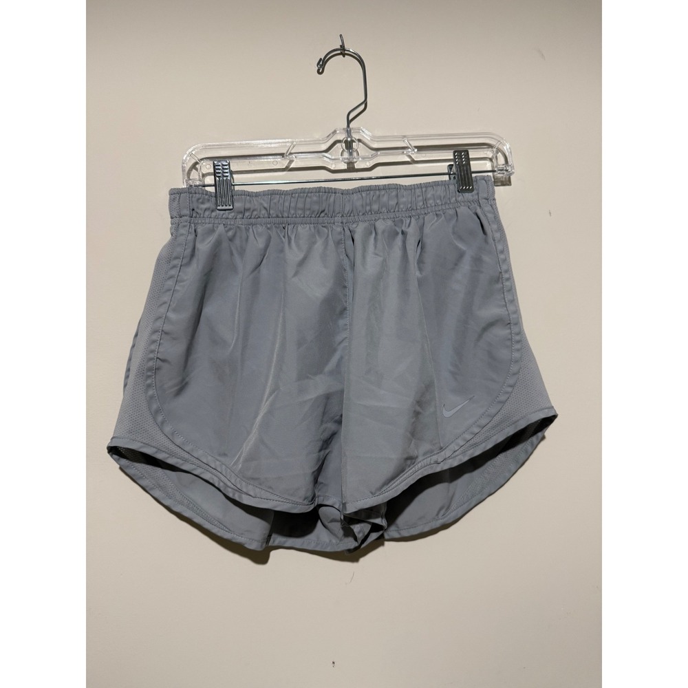 Nike Dri-FIT Womens Gray Running Shorts Mesh Panels Athletic Size M